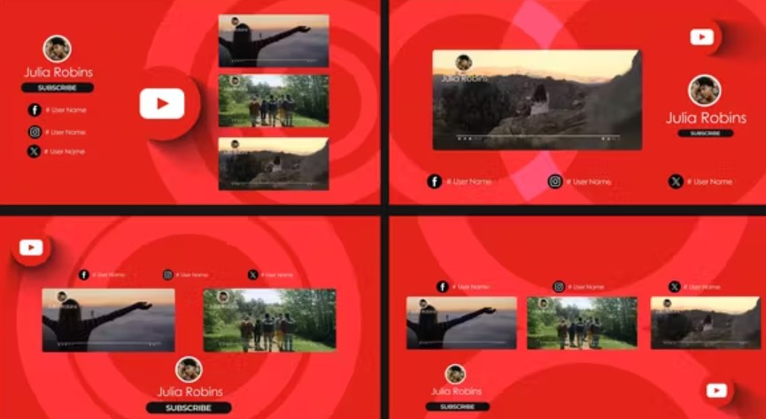 Videohive 51501438 Youtube End Screens Pack V2, GFXHive