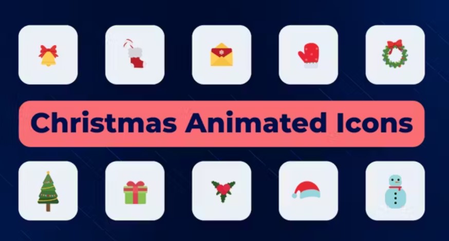 Videohive Christmas Animated Icons, GFXHive