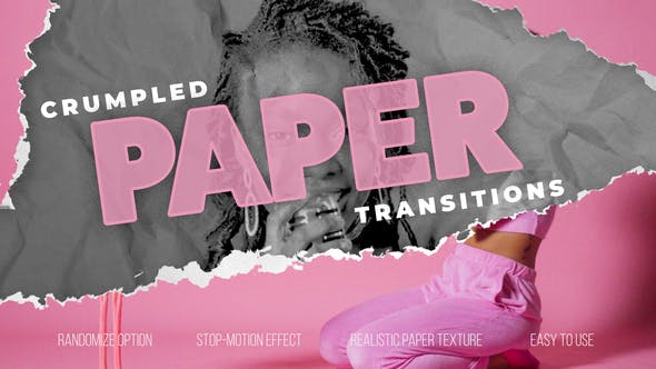 Videohive 51654351 Crumpled Paper Transitions, GFXHive