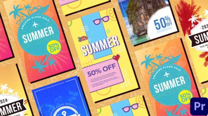 Videohive 51655127 Summer/Beach Tropical Vertical Travel Stories