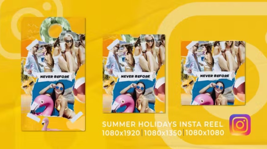 Videohive 51934219 Summer Holidays Travel Funky Vertical Instagram Opener