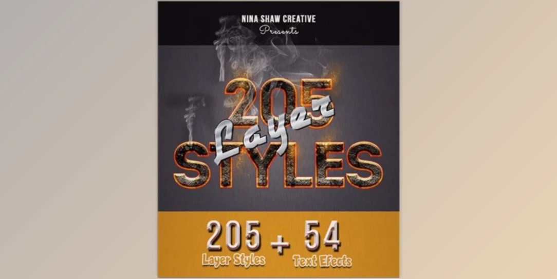 Get the 205 Photoshop Layer Styles Bundle for - GFXHive