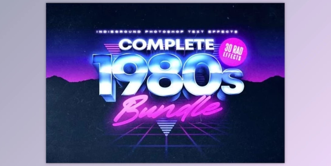 80s Text Effects Complete Bundle (GraphicRiver 28703930) on GFXHive