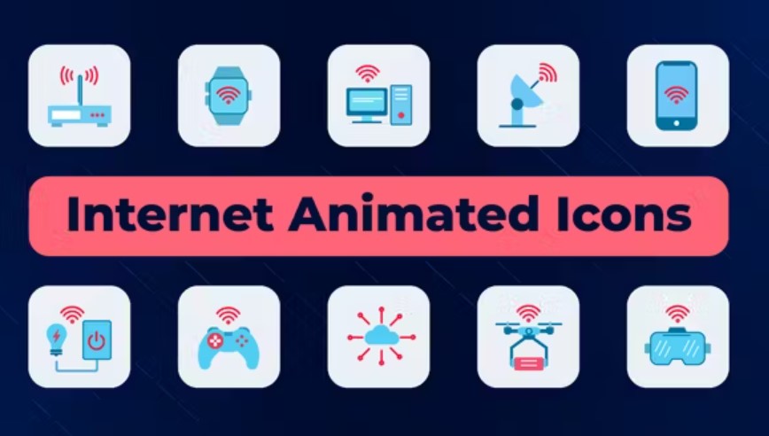 Videohive 52005461 Internet Animated Icons, GFXHive