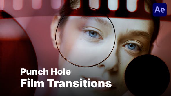 Videohive 51863790 Punch Hole Film Transitions, GFXHive