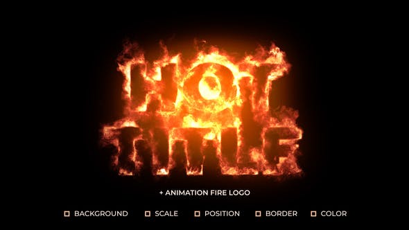 Videohive 51937657 Realistic Fire Title and Logo, GFXHive