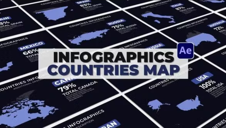 Videohive 52095650 Infographics Countries, GFXHive