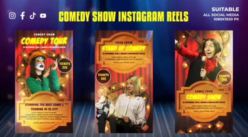 Videohive 52110883 Comedy Show Instagram Reels Stories, GFXHive