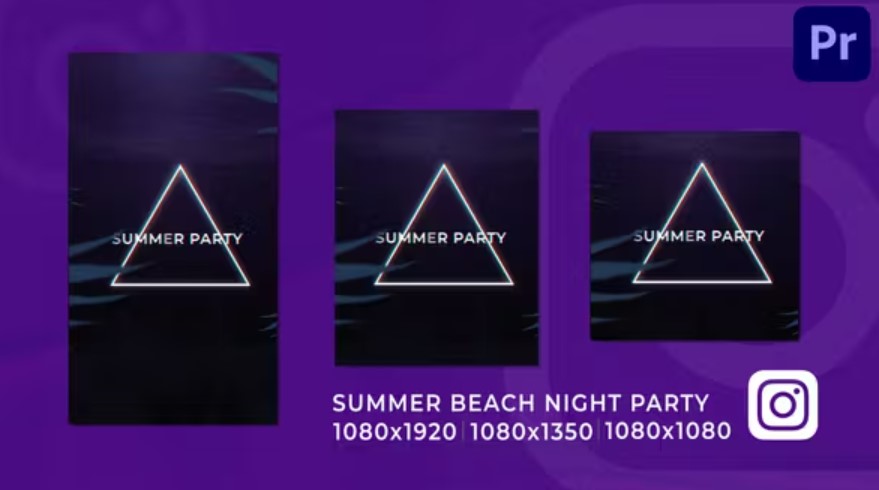 Videohive 52044163 Tropical Summer Beach Night Party Instagram Reel