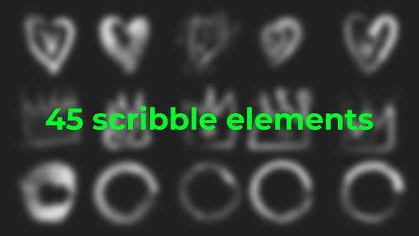 Videohive 52089964 Scribble Elements, GFXHive