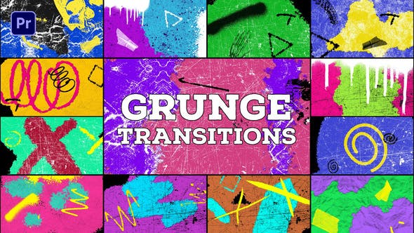 Videohive 52079901 Grunge Transitions, GFXHive