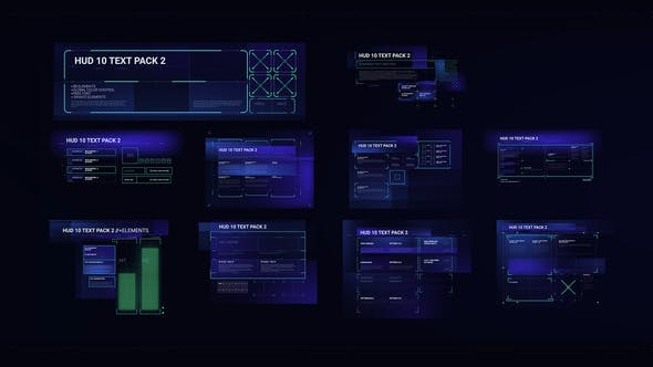 Videohive 52188670 HUD 10 TEXT PACK 2: Futuristic Titles