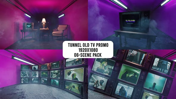 Videohive 52139484 Tunnel Old TV Promo | MOGRT | GFXHive