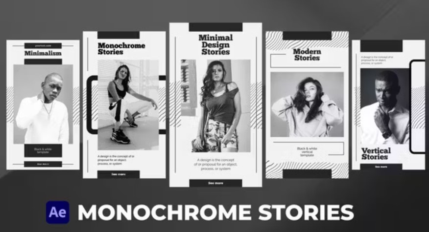 Videohive 52264292 Monochrome Stories for After Effects | GFXHive