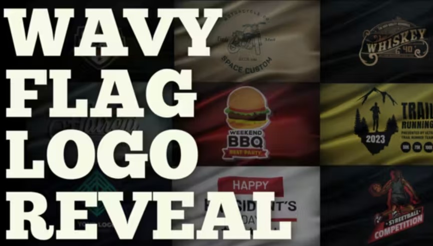 Videohive 52309888 Wavy Flag Logo Reveal, GFXHive