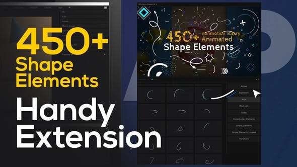 Download: Videohive 52246745 Shape Elements Pack | Extension 450+