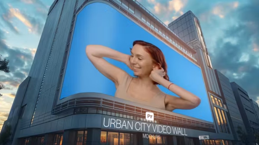 Videohive 52356871 Urban City Video Wall Mockups for Premiere Pro