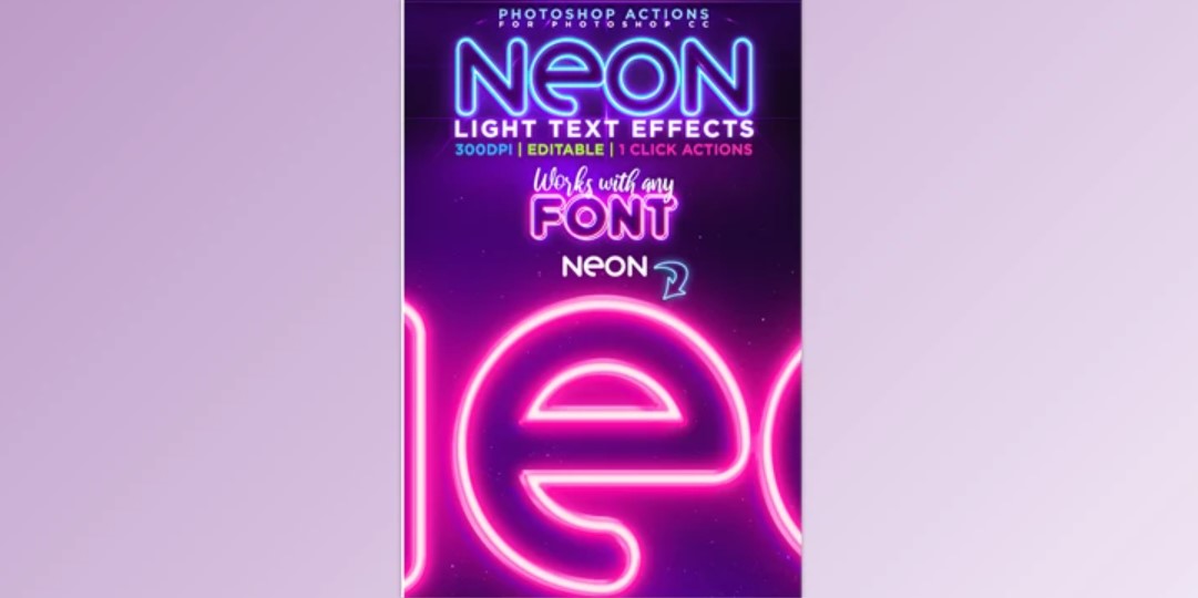 Neon Light Text Effect Graphicriver 26623602