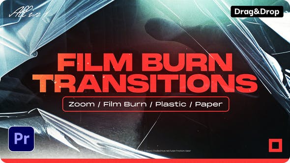 Videohive 52340368 Film Burn Transitions