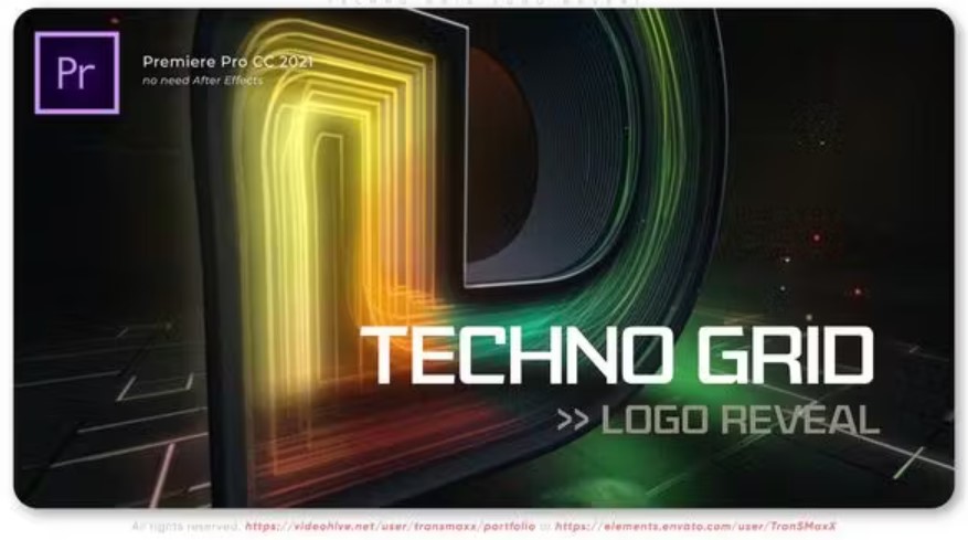 Videohive 52361958 Techno Grid Logo Reveal