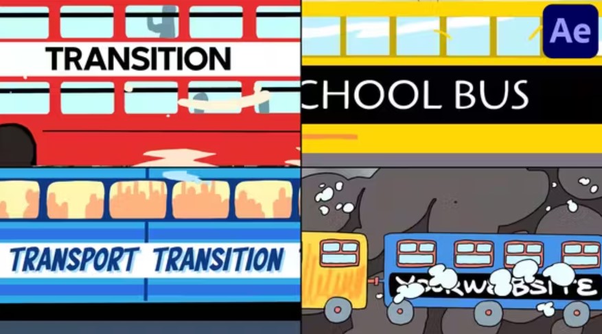 Videohive 52394685 Transport Transition Titles for After Effects