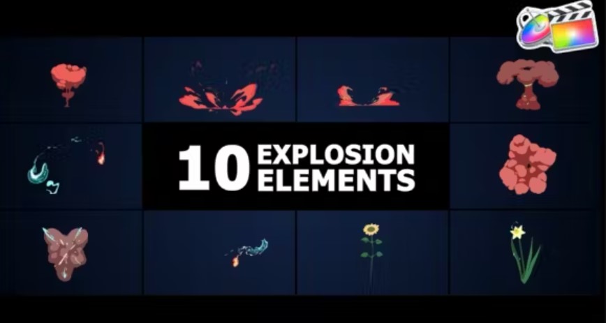 Videohive 52307854 Combined Explosion Elements | FCPX