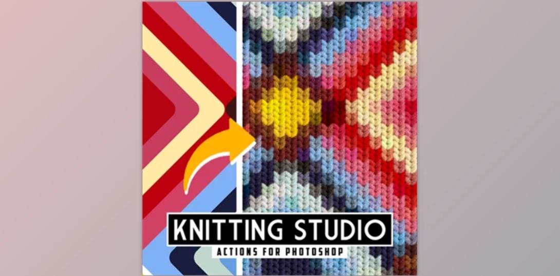 Knitting Studio - Knitted Effect Photoshop Action