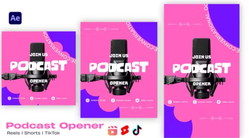 Videohive 52415421 Podcast Opener