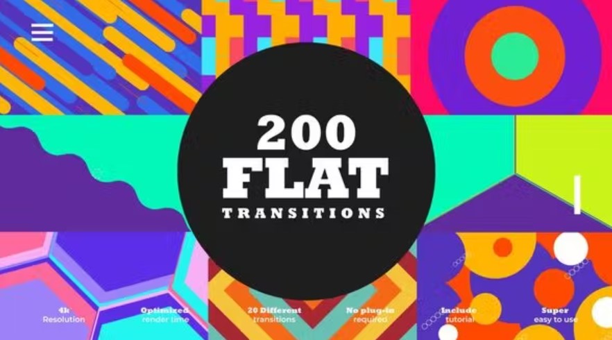 Videohive 52476075 Flat Transitions Pack | GFXHive