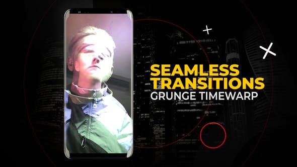 Videohive 52300734 Vertical Grunge Timewarp Transitions