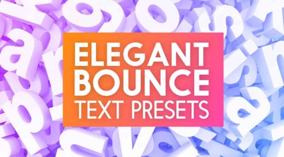 Elegant Bounce Text Presets for After Effects on GFXHive