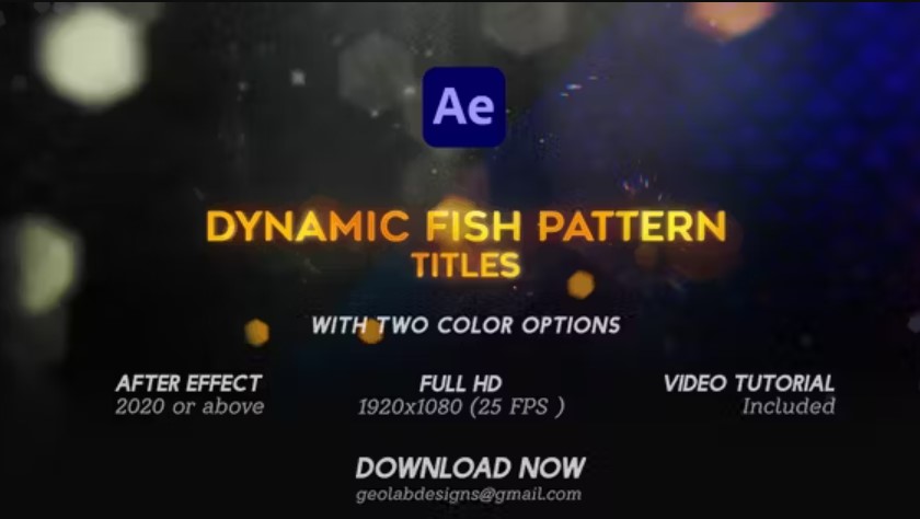 Videohive 50329409 Dynamic Fish Pattern Titles l Aqua Titles, GFXHive