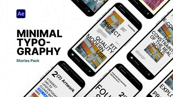 Videohive 51580011 Minimal Typography Stories Pack