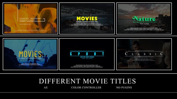 Unlock Cinematic Excellence with Videohive 50195019 Different Movies Titles