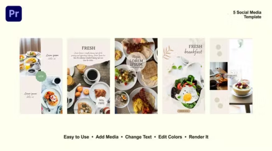 Videohive 52605801 Breakfast Instagram Stories