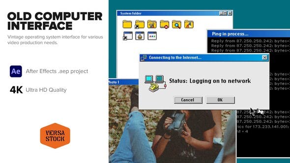 Videohive 52108304 Old Computer Dial Up Interface