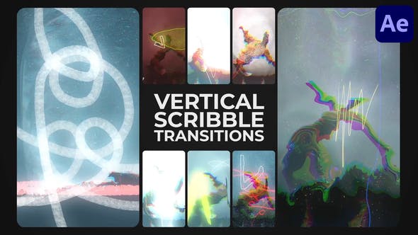 Videohive 52631033: Scribble Vertical Transitions for After Effects