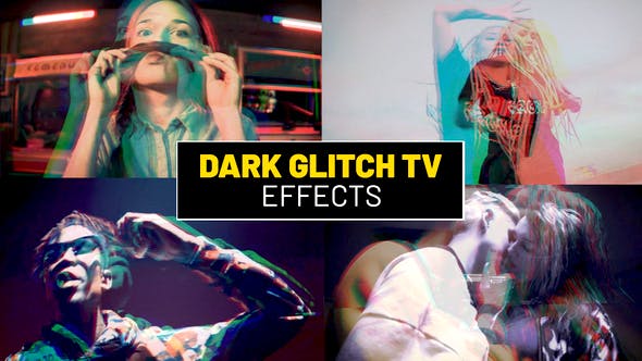 Videohive 52647142: Dark Glitch TV for After Effects