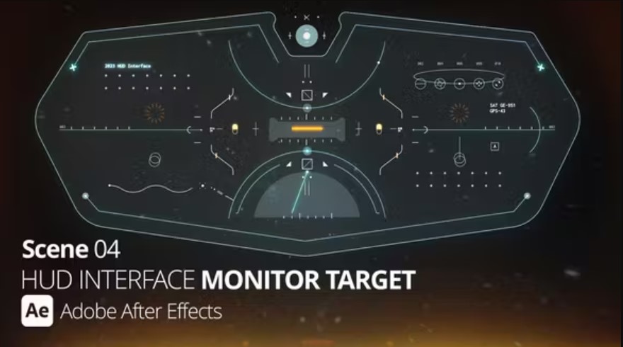 Videohive 52723019 HUD Interface Monitor Target 04 Ae