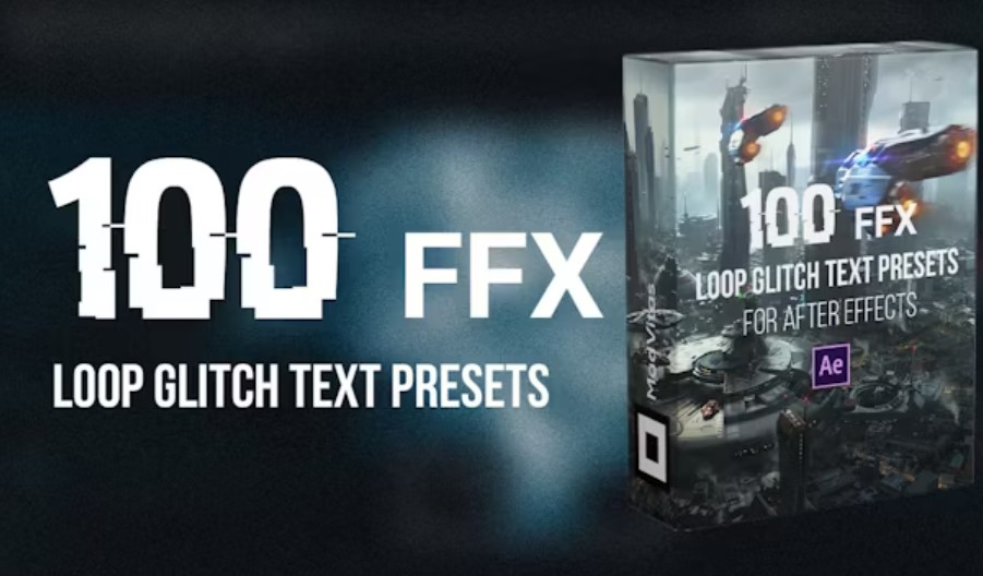 100 Loop Glitch Text Presets: Enhance Your Videos with GFXHive