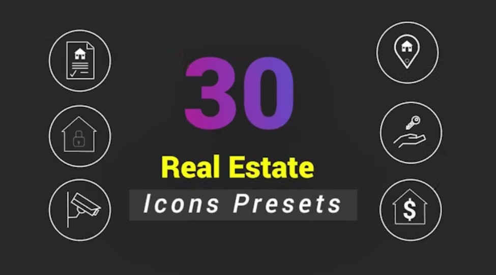 30 Animated Real Estate Icons for After Effects | GFXHive