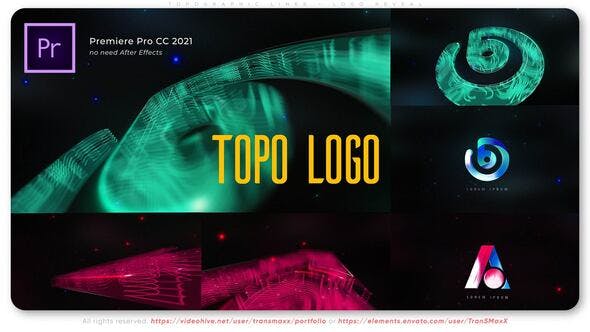 Videohive 52647552 Topographic Lines – Logo Reveal