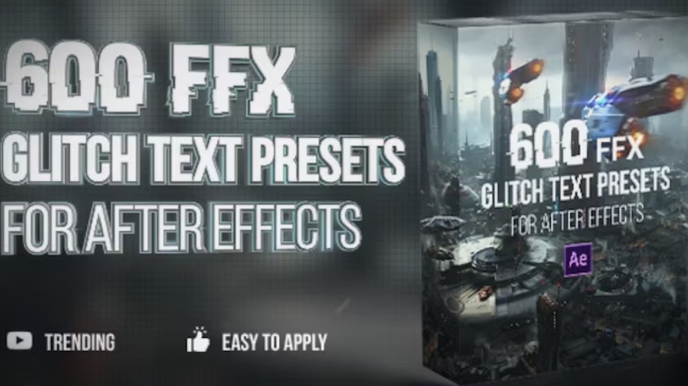 600 Glitch Text Presets | Enhance Your Video Projects with GFXHive