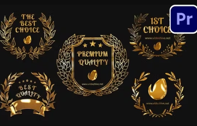 Videohive 52765362 5 Golden Awards MOGRTs For Premiere Pro