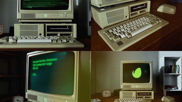 Videohive 52738209 Old Computer Logo