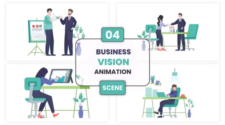 Videohive 52876696 Business Vision Illustration Animation Scene