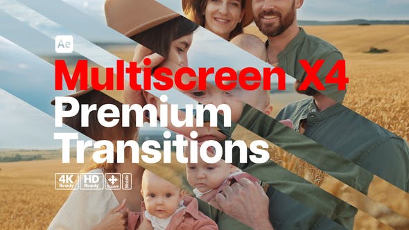 Videohive 52742536 Premium Transitions Multiscreen X4