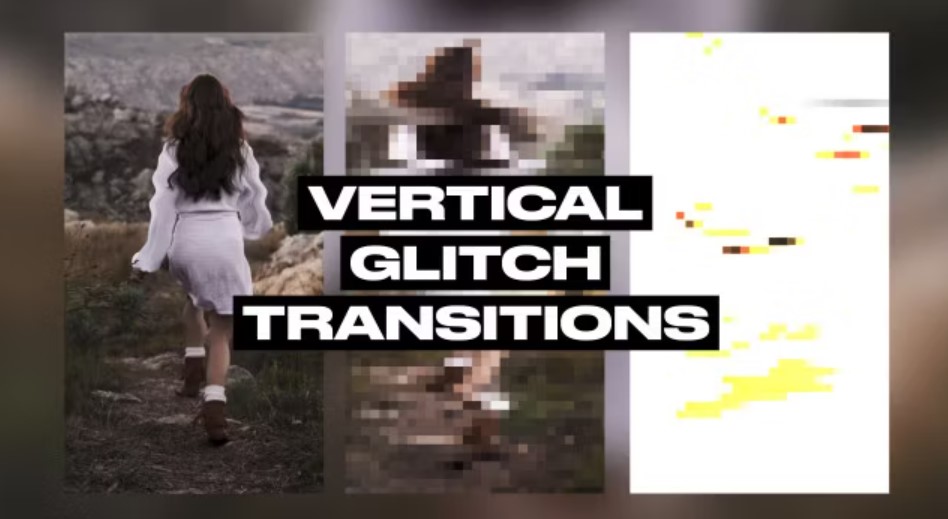 Vertical Glitch Transitions from GFXHive