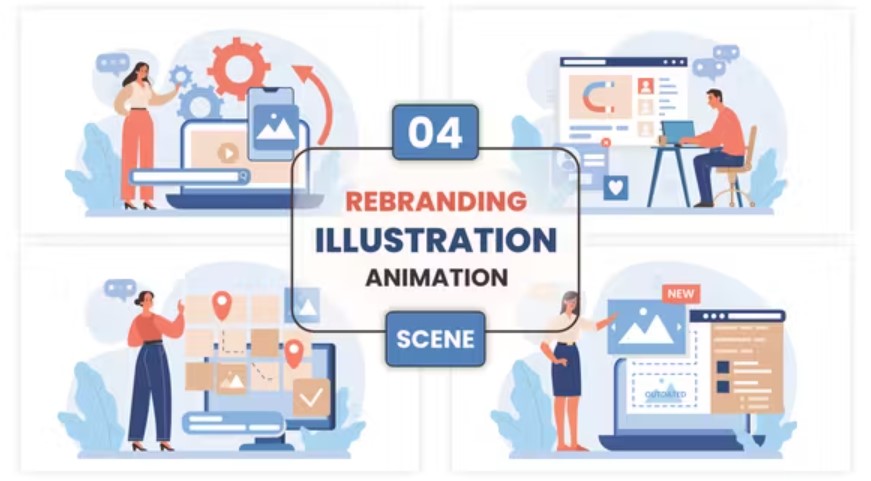 Videohive 53011392 Rebranding Illustration Animation Scene