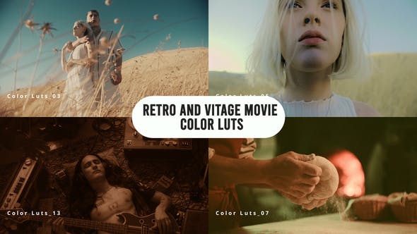 Videohive 52968984 Retro and Vintage Movie Color LUTs | GFXHive